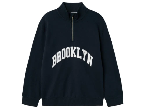 Name It dark sapphire Brooklyn halv lynlås sweatshirt